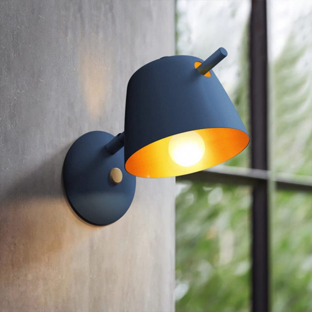 SXECAEPS Wall Lamps Sconces Light Indoor Led 9w 3000k Warm White Vintage Retro Industrial Metal Decorative Sconce Lamp for Living Room Bedroom Hallway(C)