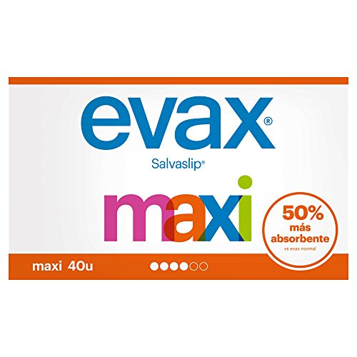 Miniatura 7 de Evax Salvaslip Maxi, 40 Unidades, Siéntete Fresca y Limpia Durante Todo el Día (Paquete de 2)