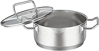 Vista 2 de Rösle EXPERTISO Cookware Collection - Cacerola baja de acero inoxidable con tapa de cristal de 7.9 pulgadas