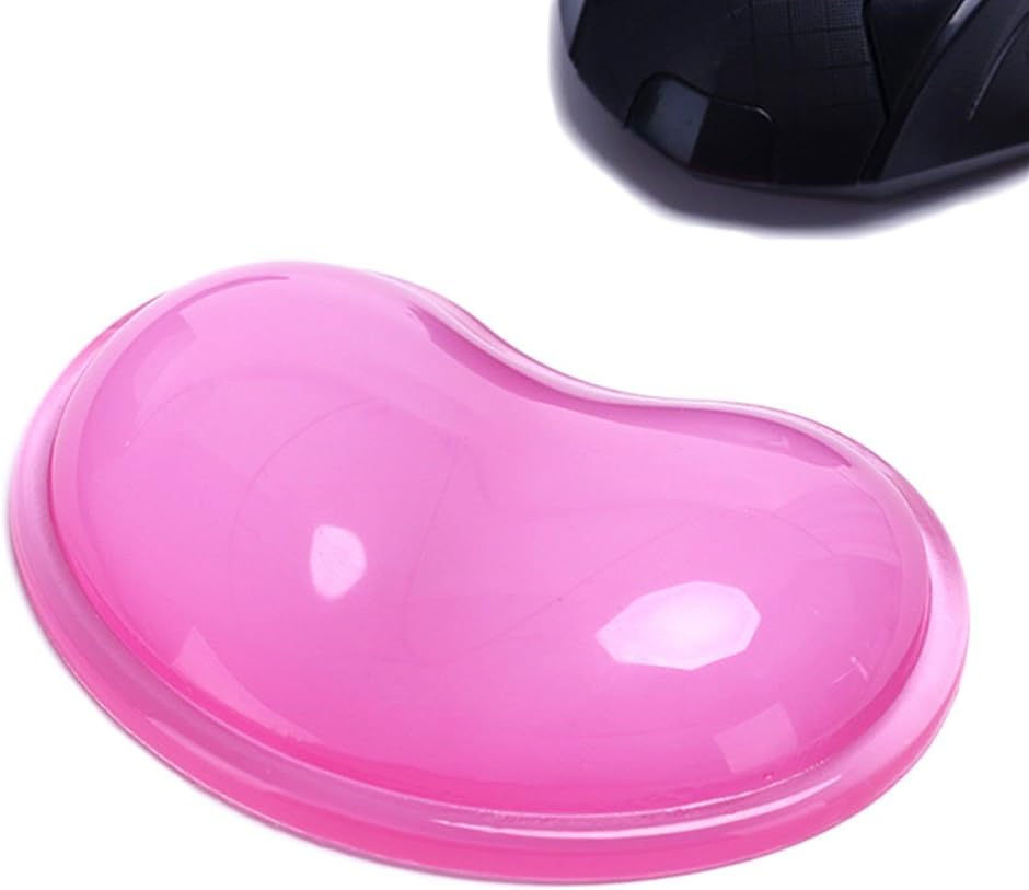 Dubens Silicone Cool Wrist Mouse Pad Charming Crystal Gel Wrist Rest Mouse Pad Non-Slip Black Jelly Silicone Mouse Pad Bracelets Wrist Cushion Mouse Pad Mat pink