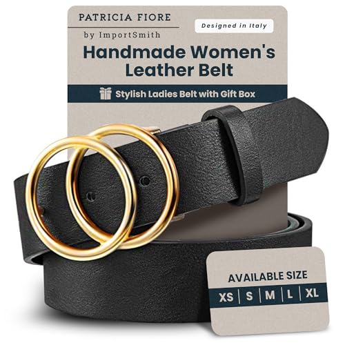 Patricia Fiore Women's Premium Leather Belt - Luxury Accessories, Stylish w/Gift Box