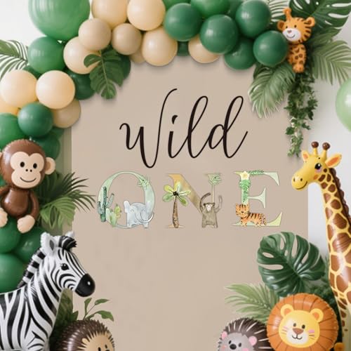 Decoración cumpleaños 1 año niño animal safari miniatura 6