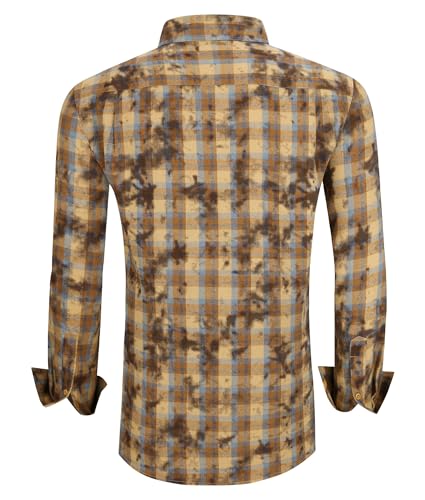 Alex Vando Mens Button Down Shirts Regular Fit Long Sleeve Casual Plaid Flannel Shirt