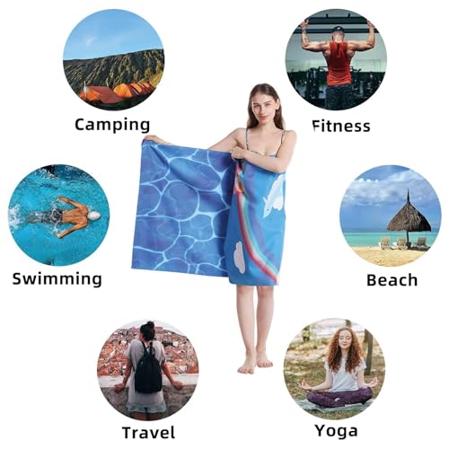 Telo mare con fiori neri e arancioni, grande asciugamano da bagno morbido in microfibra per nuoto, viaggi, sport e palestra, ad asciugatura rapida, leggero, versatile