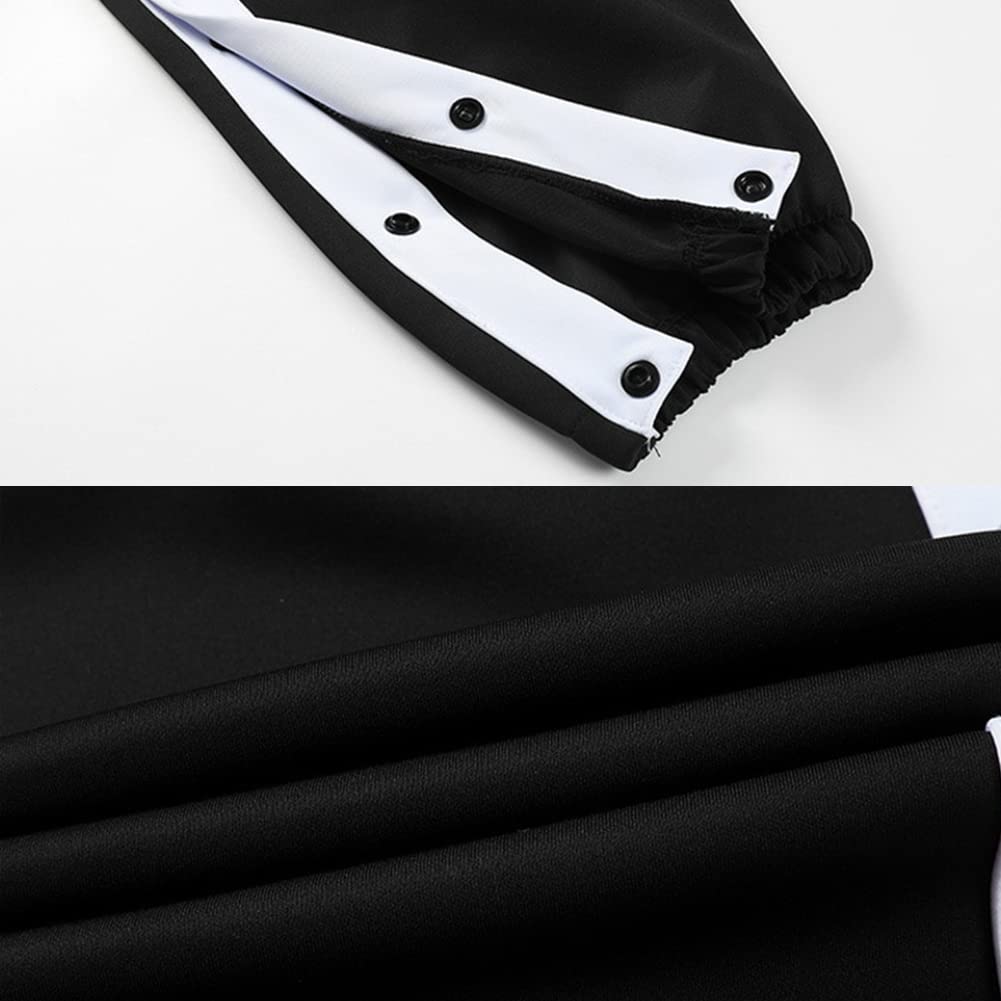 Pantalone Trasparente Pantaloni Uomo Sportivi con abbottonatura Laterale Pantaloni Allenamento Basket con Bottoni Automatici Laterali Uomo Sportivi Larghi Gamba Casual