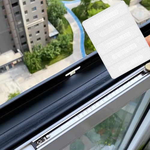 50 Stück Fenster-Weep-Löcher Abdeckung Bildschirm Reparatur Flicken Fliegengitter Netz (Kunststoff Weiß)