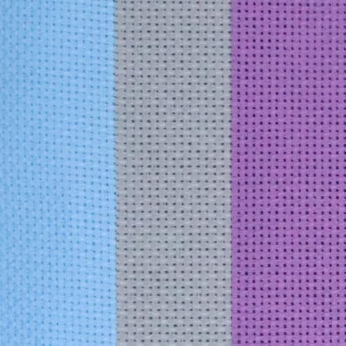 Image of KCS 3 pc of 15 inch x 18 inch(38cmx45cm) 18 Count Cross Stitch Cotton Aida Cloth Needlework Rolled Fabric Box,18CT,Light Grey+Light Blue+Lavender