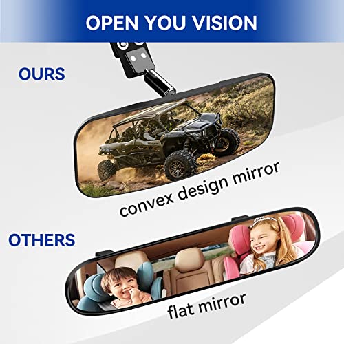 Espejo retrovisor UTV central de 1.75 a 2 pulgadas para Kawasaki Mule y Teryx 4