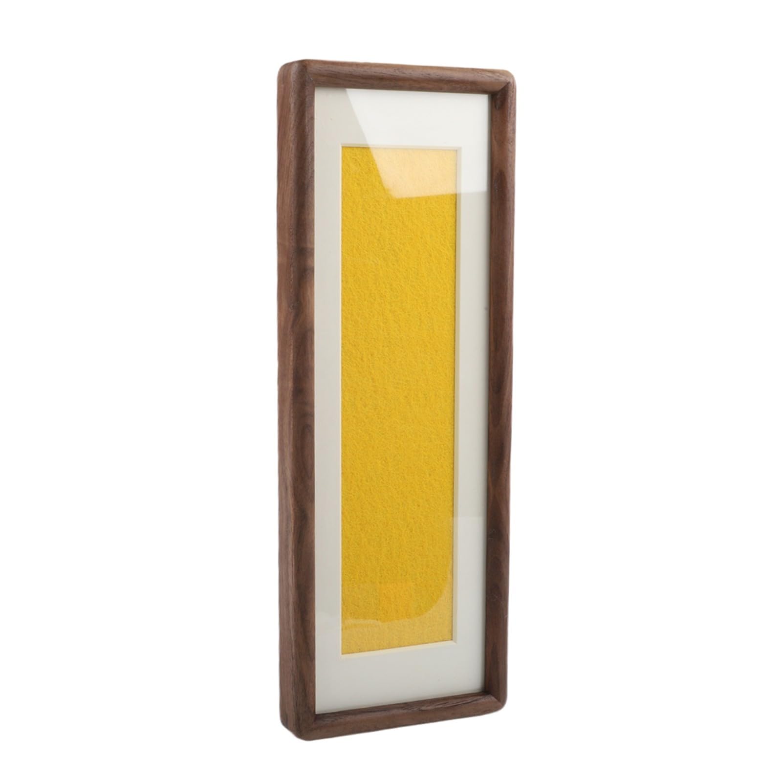 Cornice portafoto in legno, 6 x 24 cm, apertura visibile, finitura noce, per foto da 10 x 30 cm, elegante espositore in legno per decorazione da parete di casa