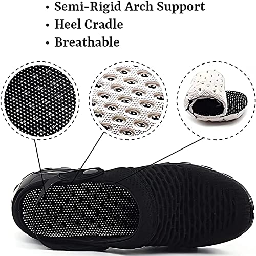 Zhongle Women Diabetic Walking Air Cushion Slip-On Orthopedic Sandals,2023 New Air Cushion Platform Mesh Sneaker Sandals with Arch Support (8.5,Black) - Thumbnail 3