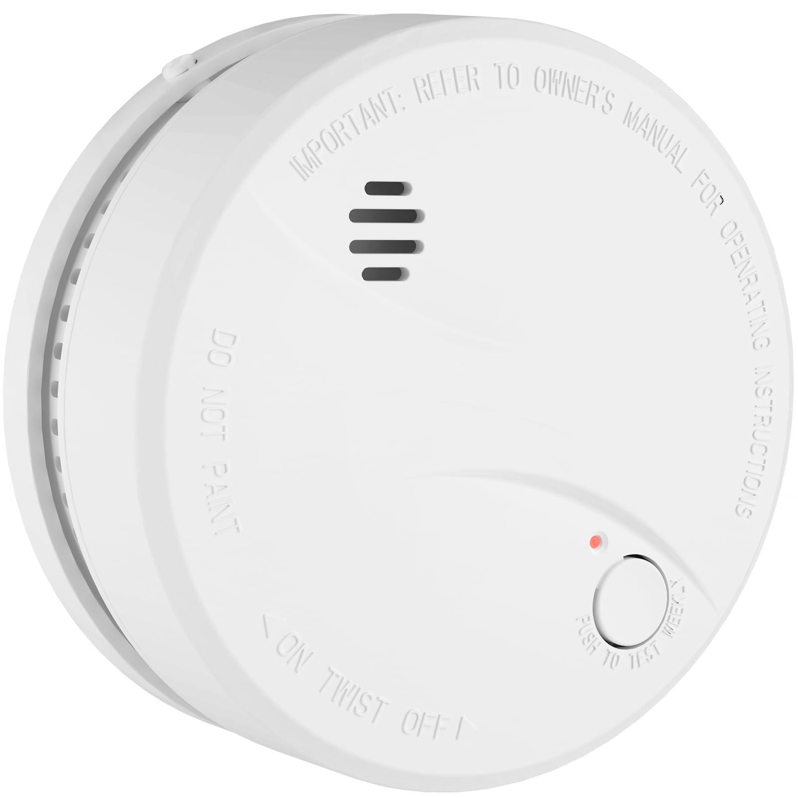 Heiman White Smoke Alarm For Home, Fire Alarm With 10-Year Sealed Battery, Smoke Detector Lpcb Certified With Led Indicator & Silence Button En14604 Standard, Photoelectric Sensor
