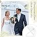 12 PCS Wedding Clear Umbrellas Bulk 47 Inch Large Transparent Bubble Umbrella Rain Windproof Dome Stick Umbrellas with J Hook Handle for Wedding Graduation Prom Bridal Party Outdoor Events Supplies