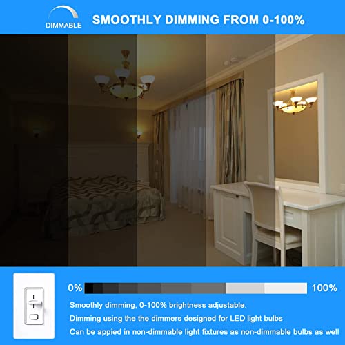 E12 Led Bulb Dimmable 7W C7 Bulb Equivalent To E12 Halogen Bulb 60W, Warm White 3000K T6 E12 Candelabra Bulb 60 Watt For Ceiling Fan, Chandelier Lighting, Ac120V Kx-2000 Bulbrite Replacement (6 Pack) #TOP2