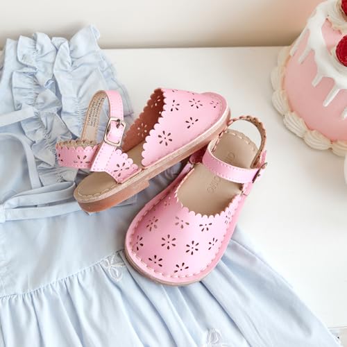 Image of Otter MOMO Girls Open Toe Princess Flat Sandals with Comfort Sole Summer Sandals