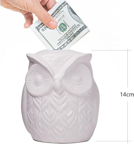 Miniatura 5 de Hucha búho estatua estatua de animales regalos escultura moderna decoración de cerámica 5.5 pulgadas