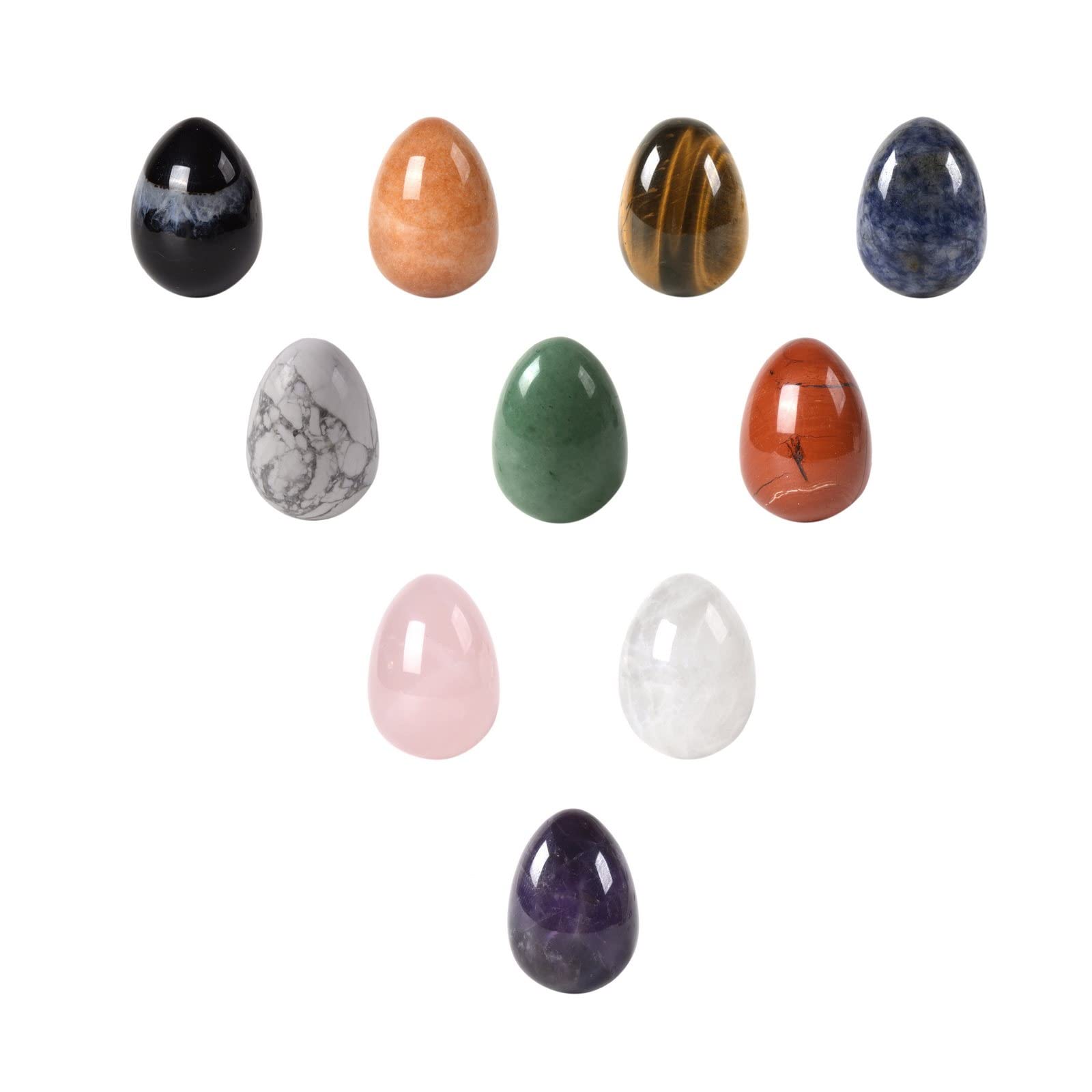 Justinstones30mm Gemstone Crystal Egg Energy Healing Sacred Geometry Chakra Stone