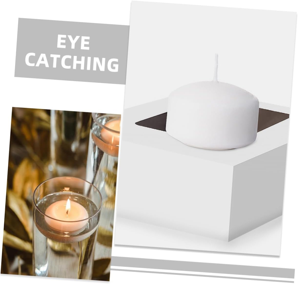 Beautiful Large Floating Candles 10pcs Unscented Dripless Ornamental Candles for Home Decor Ideal for Parties