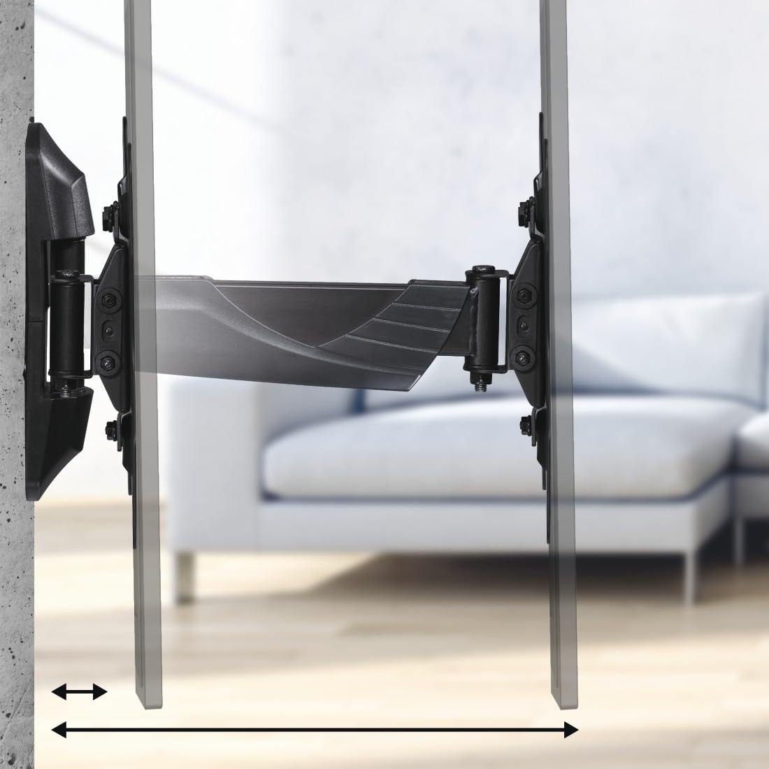 Uchwyt ścienny do telewizora, wychylny, 122 cm (48") do 35 kg