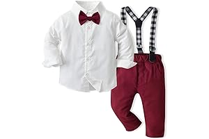 Dapper Duo: Maroon Baby Boy Outfit for Dapper Little Gentlemen