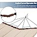 TegerDeger 12FT 2 Person Hammock Large Hammock 450LB Capacity with V Shaped Hardwood Spreader Bar & Nylon Rope for Outside, Patio, Garden, Backyard, Beach, Poolside - Beige