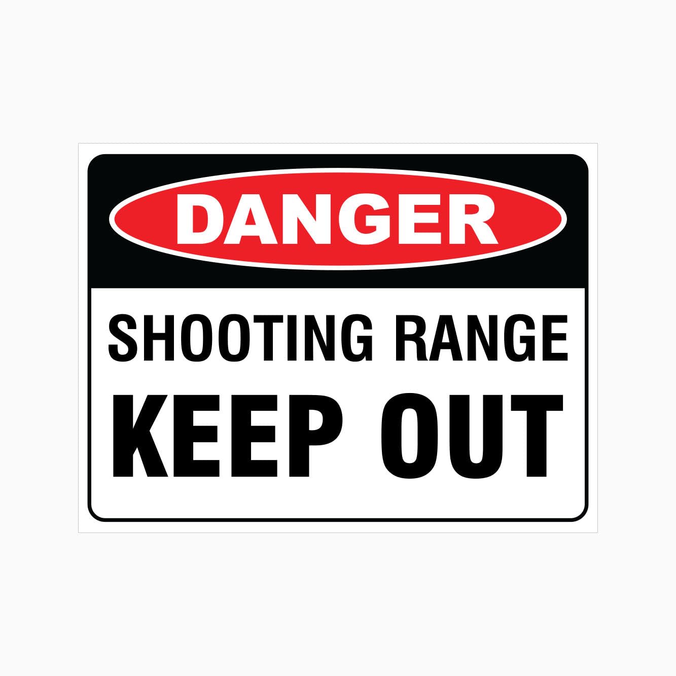 DANGER SHOOTING RANGE KEEP OUT Sign, 12x8 Metal Tin Sign, entry ban for shooting ranges.