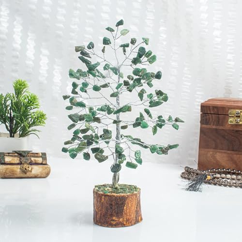 Image of ZAICUS Green Aventurine Tree of Life Feng Shui Bonsai 7-8 Inch