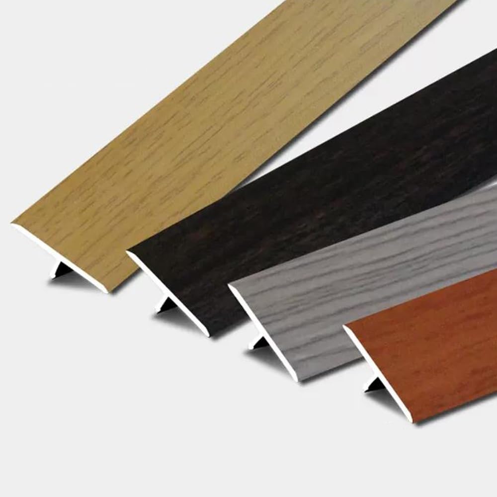 COKYIS Barre De Transitions De Revêtement De Sol en T, Barre De Seuil De Porte Intérieure en Aluminium, Profil De Transition Plat pour Joint De Sol/Moquette (Color : E, Size : W-4CM)