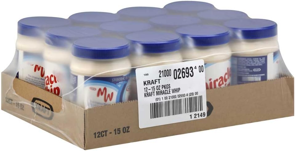 Miracle Whip Mayo-like Dressing, 12 ct Pack, 15 fl oz Jars