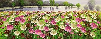 sale【ART】大野純一真筆(コスモス畑)サムホール 大野純一 コスモス畑