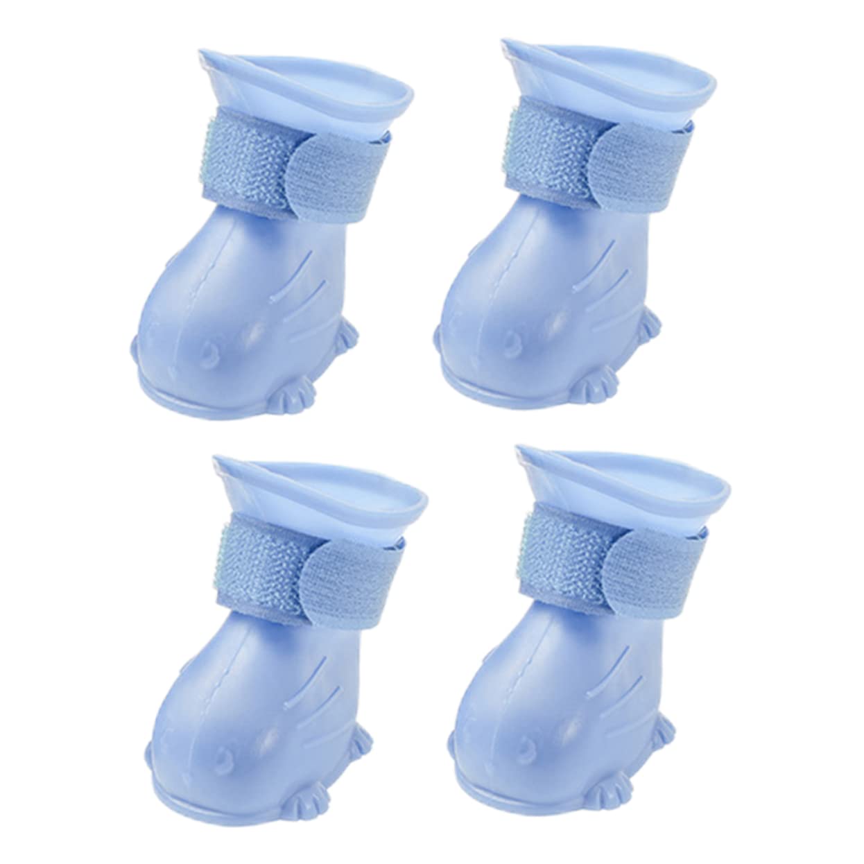 GRIRIW Dog Rain Boots for Small Dogs Waterproof Pet Shoes -Slip Rain Shoes Lightweight