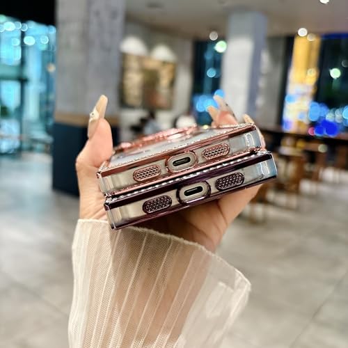 Coque iPhone 17 Pro magnétique transparente haut de gamme avec finition rose - 4