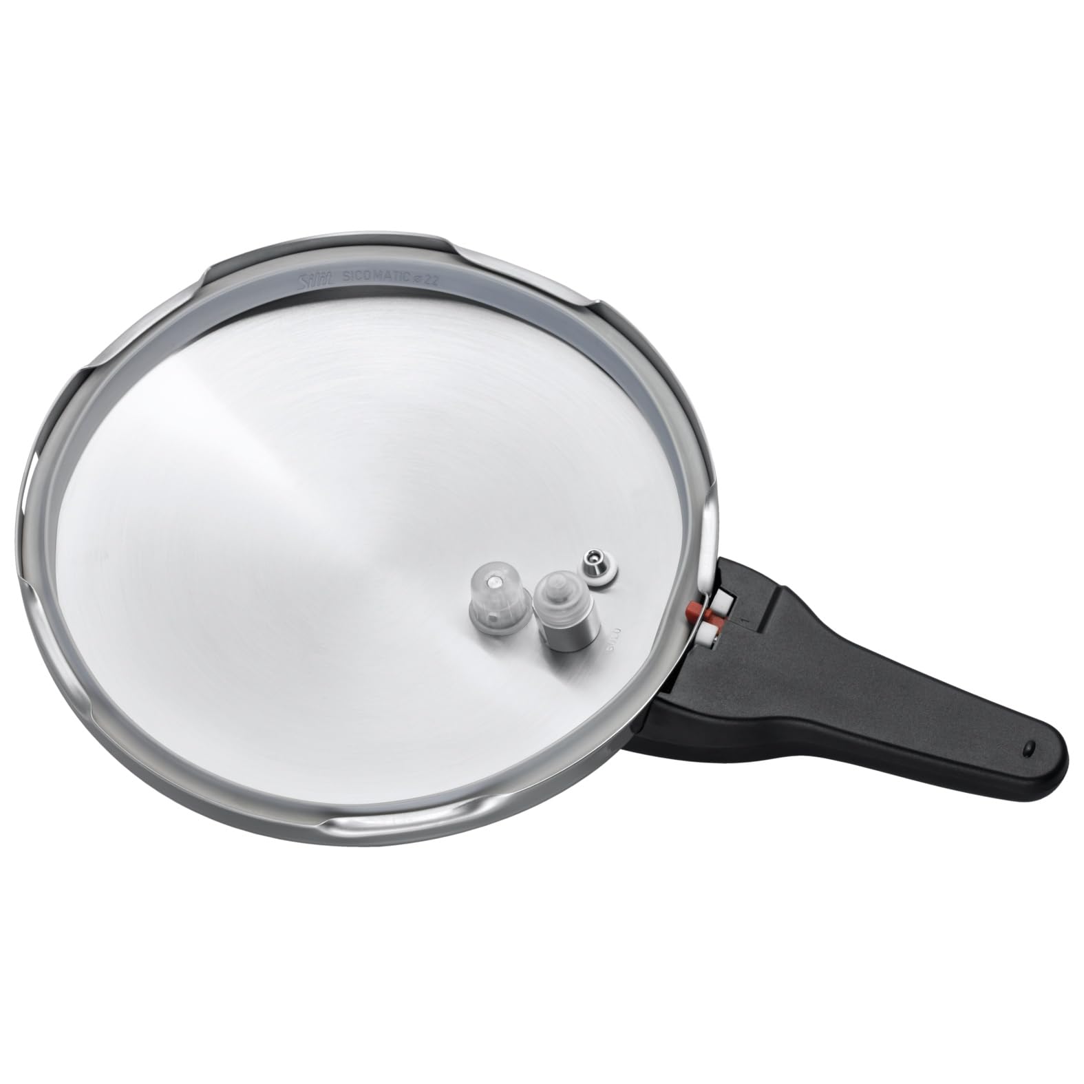 Silit Sicomatic t-plus Schnellkochtopf 2,5l, Schnelltopf 18 cm, Silargan Funktionskeramik, Induktion, 3 Kochstufen, Einhand-Drehregler, schwarz