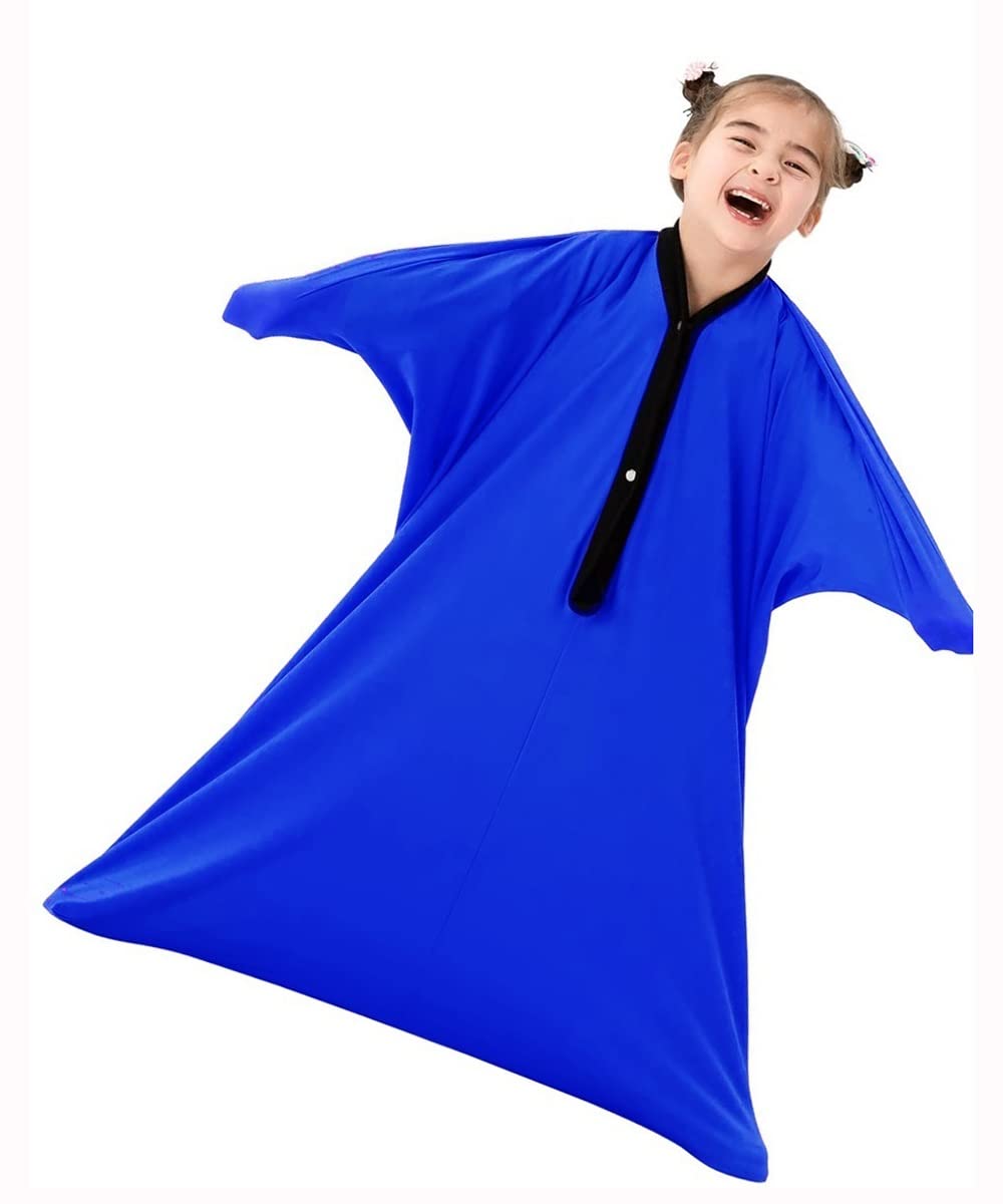 DELVOYE Sensory Body Sock Fun Dynamic Movement Socks Body Awareness Socks Safe, Breathable, Comforting for Kids Deep Pressure Sensory Toys for Kids 5-7 (Color : Sky Blue, Size : M-46