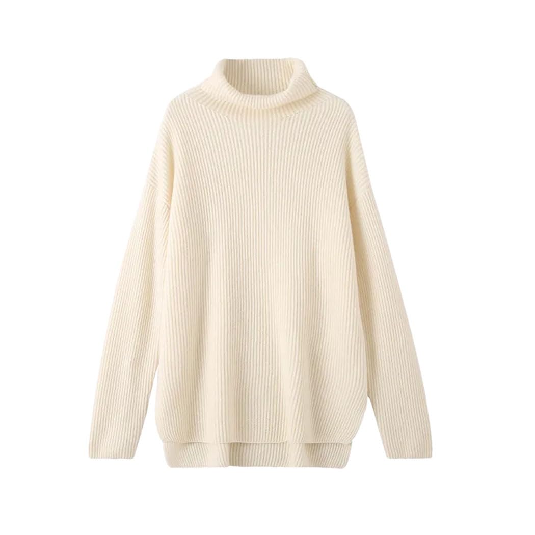 Haitpant Maglione da donna a collo alto in 100% cashmere, per autunno e inverno, lavorato a maglia, maglia calda