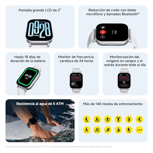 Catálogo de smartwatch xiaomi más recomendados. 2 smartwatch xiaomi marca XIAOMI (2)