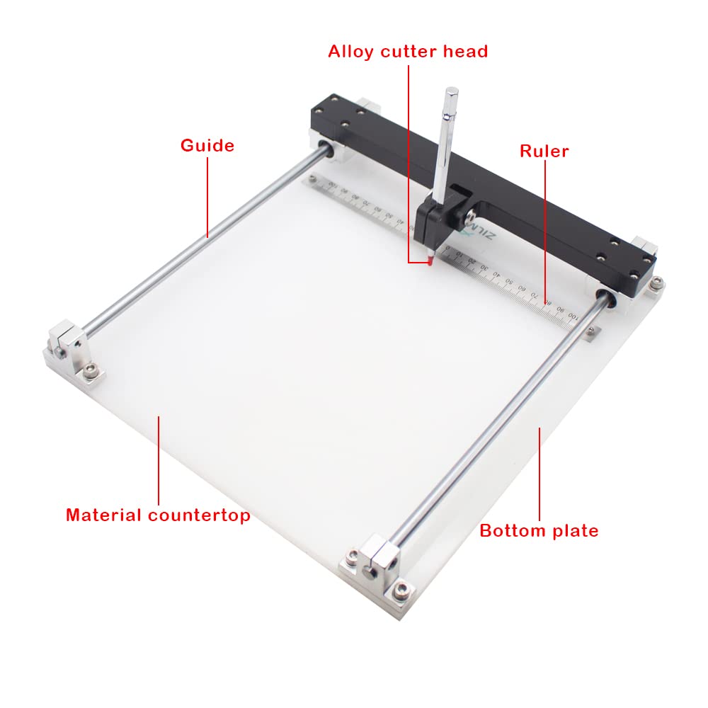 Jieotwice Laboratory Silicon Wafer Cutting Tool, Double Rail Portable Silicon Chip Thin Layer Glass Slicing Instrument Alloy/Diamond Cutter (Alloy Cutter)