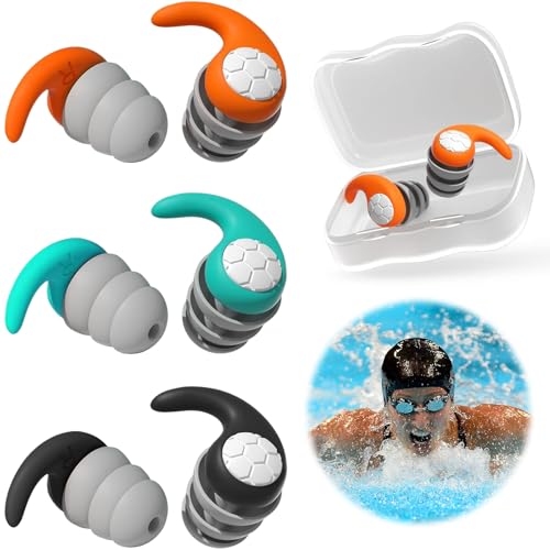 Oiieco Schwimm-Ohrstöpsel, 3 Paar