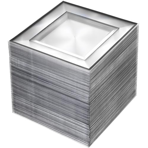 bUCLA Black Square Plastic Plates