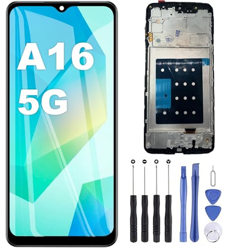 ZOETEC Screen Replacement for Samsung Galaxy A16 5G LCD Display Touch Screen Digitizer Full Assembly with Frame and Repair Tools SetU.S. Version