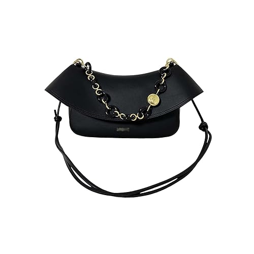 Designer-Inspired Leather Handbag for Women-Detachable Donut Chain & Tubular Strap-Multi-Way