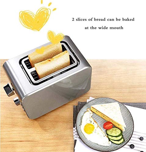 LXDDP Toaster 2 Slice Wide Slots Edelstahl Toaster 7 Shade Einstellungen, abnehmbare Krume Abtauen/Aufwärmen/Abbrechen… – Bild 3