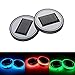 Youngine 2 Pack solare LED Car Holder tappetino pad Impermeabile bottiglia Bevande Coaster Luce incorporata e sensore di vibrazione Auto Decorazione Lampada Luce (Colorato)
