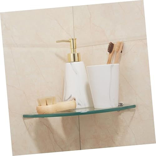 Miniatura 7 de Estante de esquina de baño, 2 piezas, estante de esquina montado en la pared, estantes flotantes montados en la pared, estante de esquina de madera,