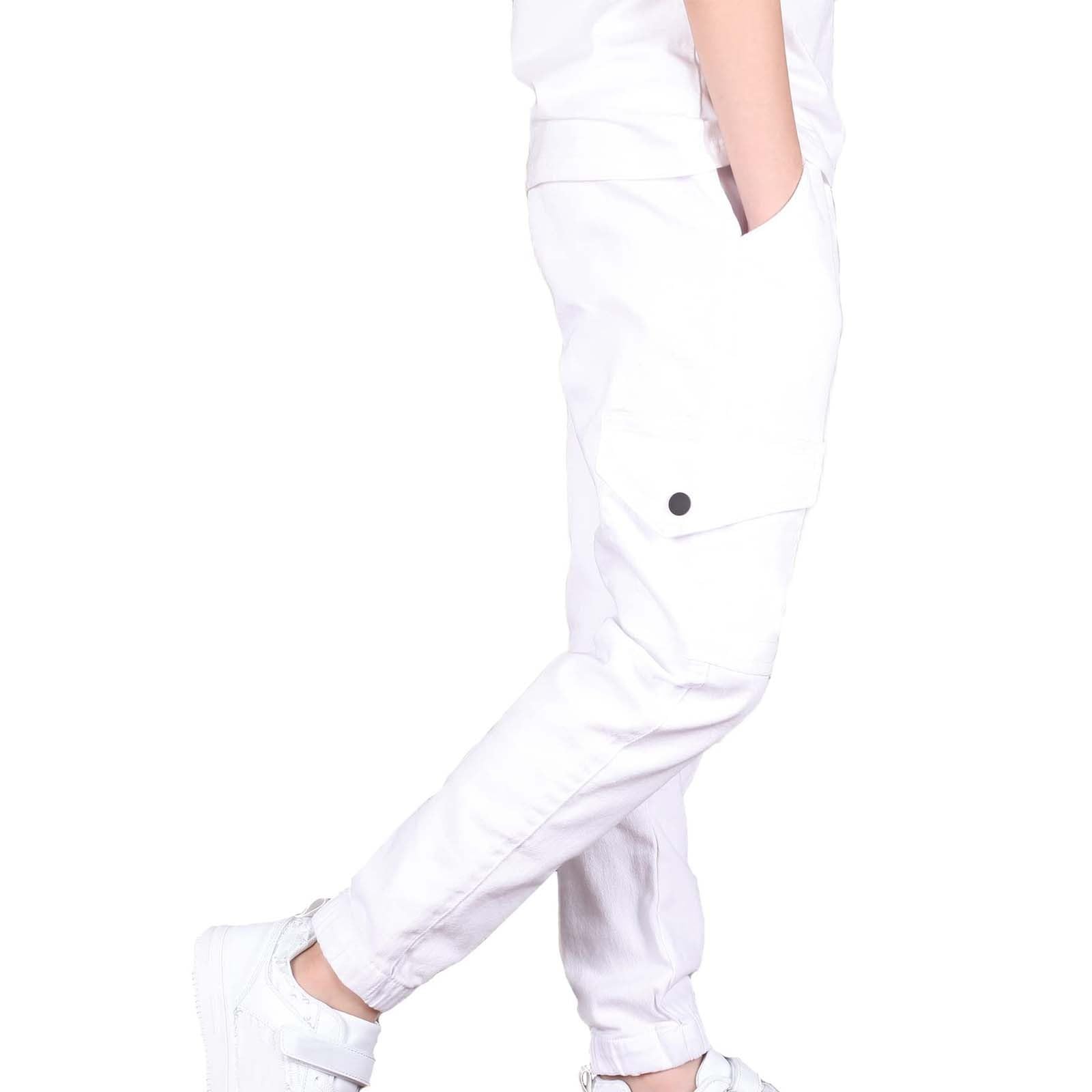 Pantalones cargo para niños con cintura elástica