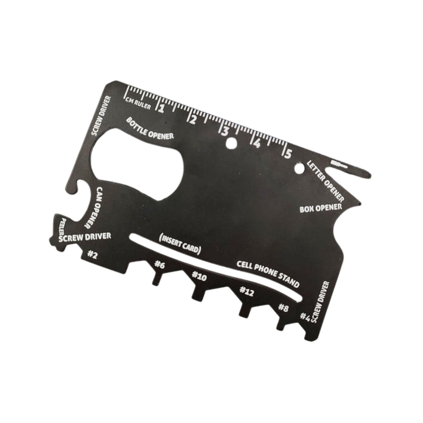 REZSOVEE Stainless Steel Multi-Function Survival Card, Compact and Portable Emergency Survival Tool, Multi-Function Wallet Tool, Ideal for Camping, Fishing, and Hiking