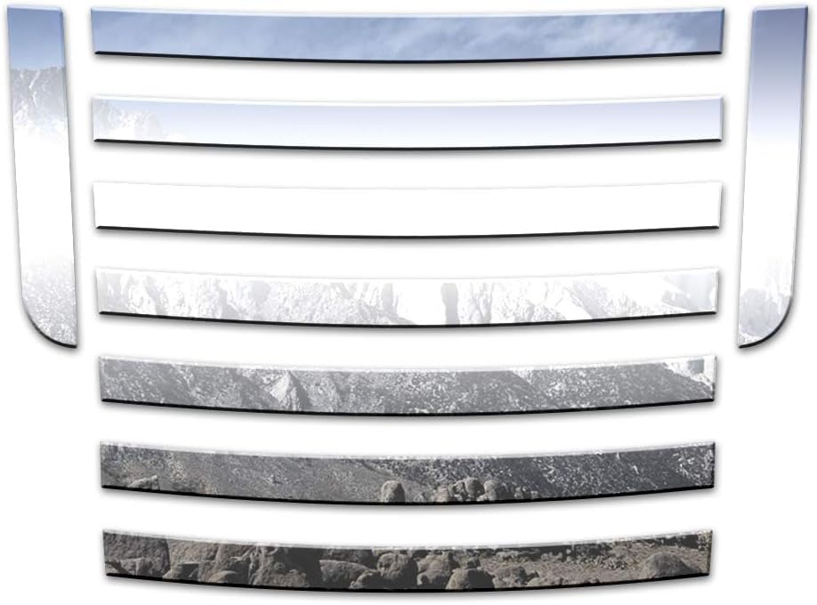 Brighter Design 9pc. Chrome Hood Vent Trim fit for Hummer H3 2006-2009