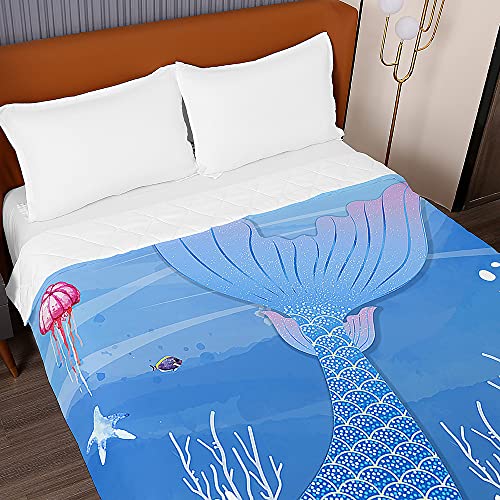 Couvre-lit matelassé réversible ocean 150x200 cm en microfibre douce Chickw1 - 4