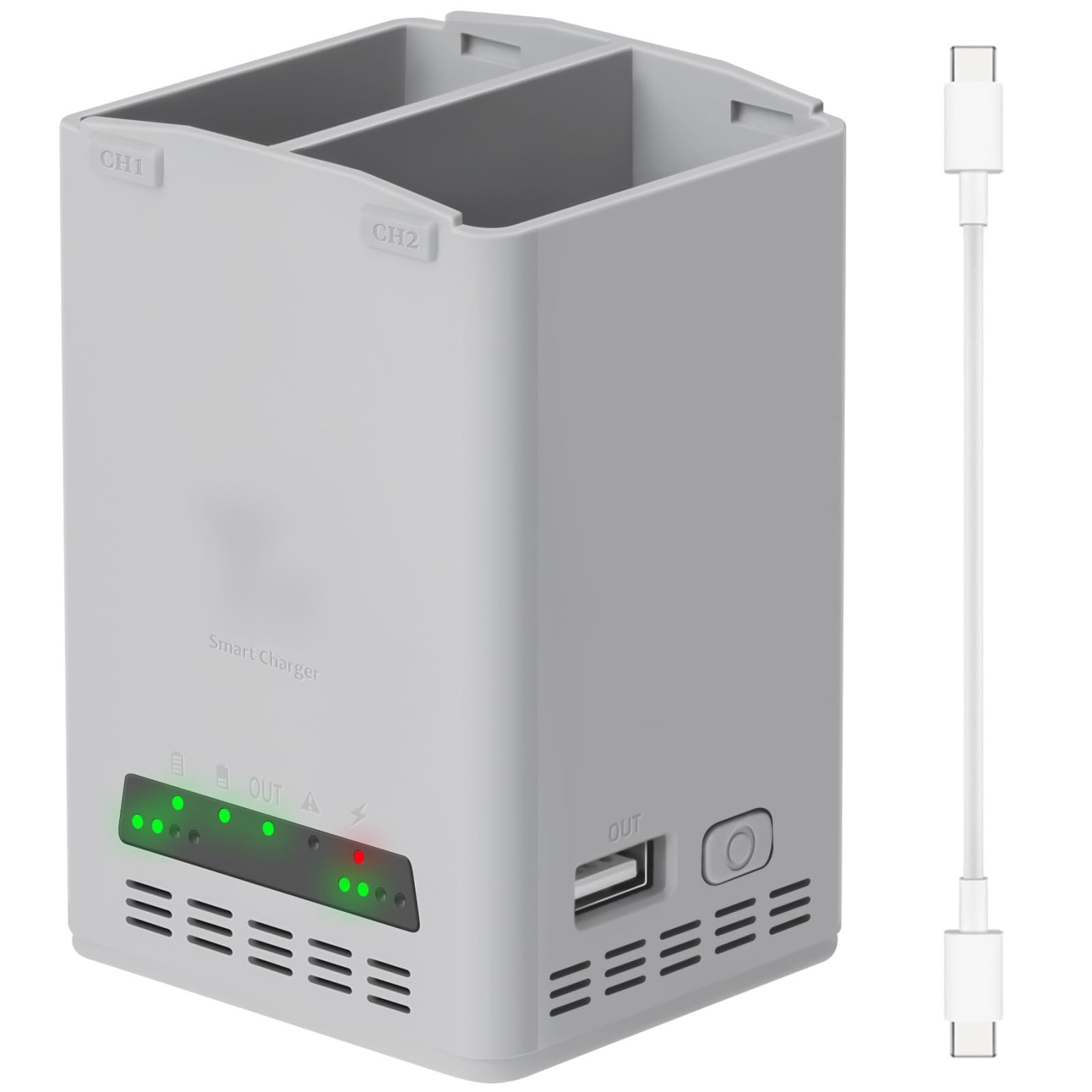 65 W a due vie veloce Hub di ricarica per DJI Lito 1 / X1, Dual caricabatteria con modalità di stoccaggio e indicatore LED, compatibile con lo standard esteso batterie
