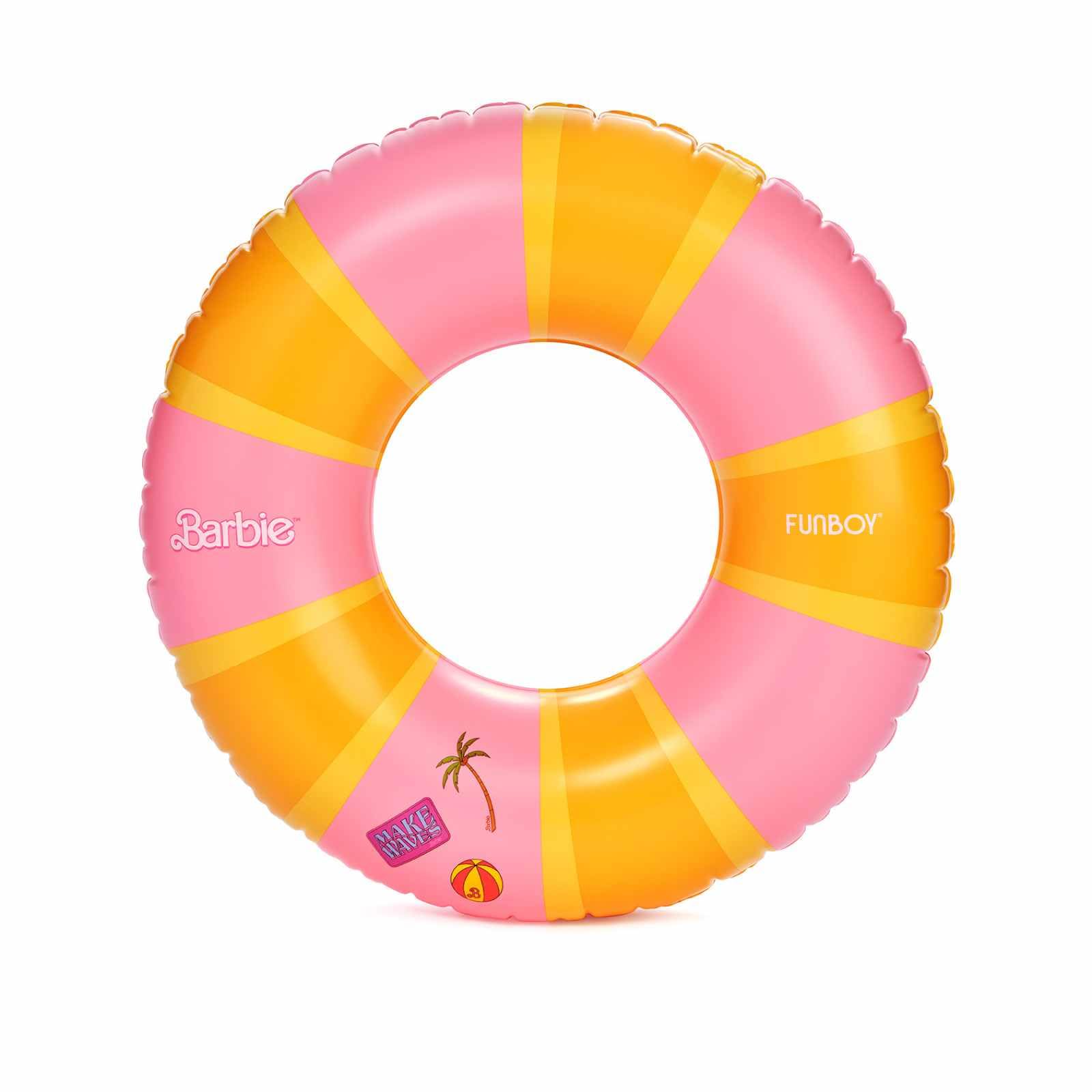 Barbie & FUNBOY Bouée flottante pour enfants – 86,4 cm pour fête de piscine, anniversaire, plaisir d'été