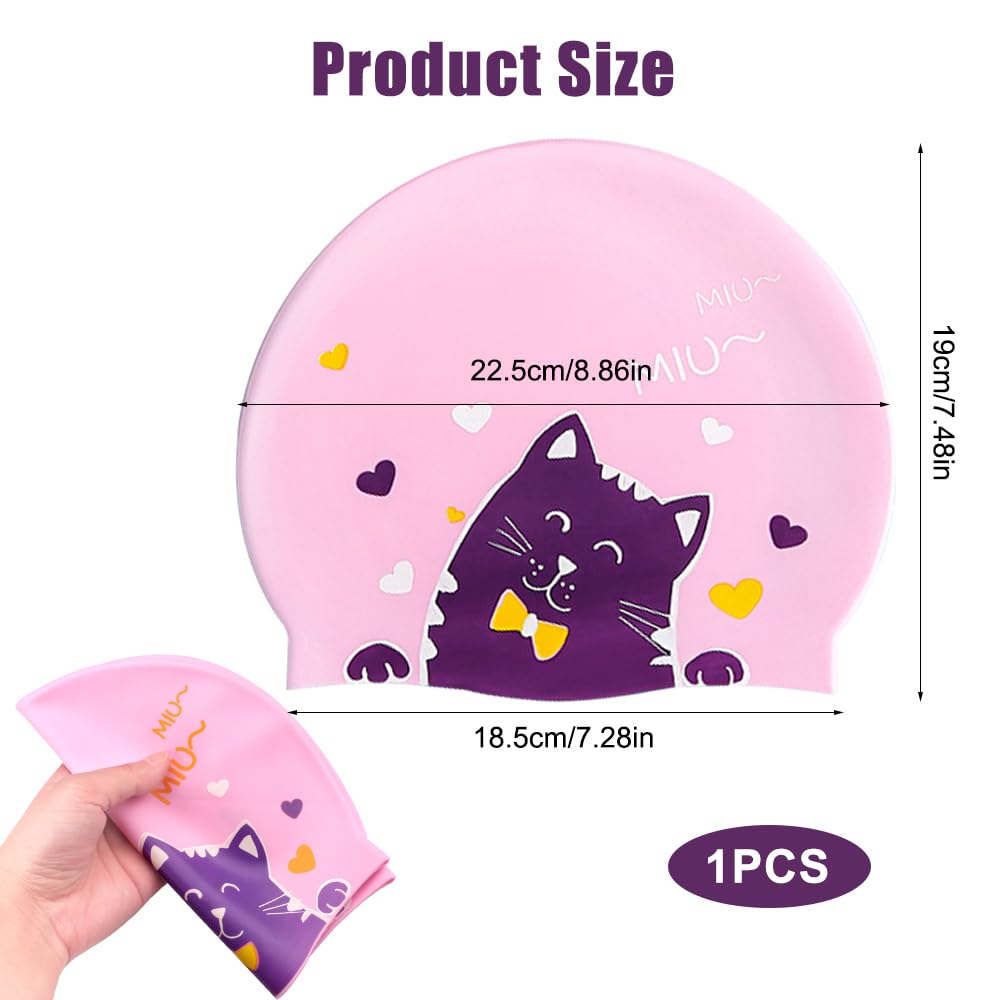 Cuffia Piscina Bambina 6-14 Anni in Silicone Impermeabile - Cuffie Nuoto Sport